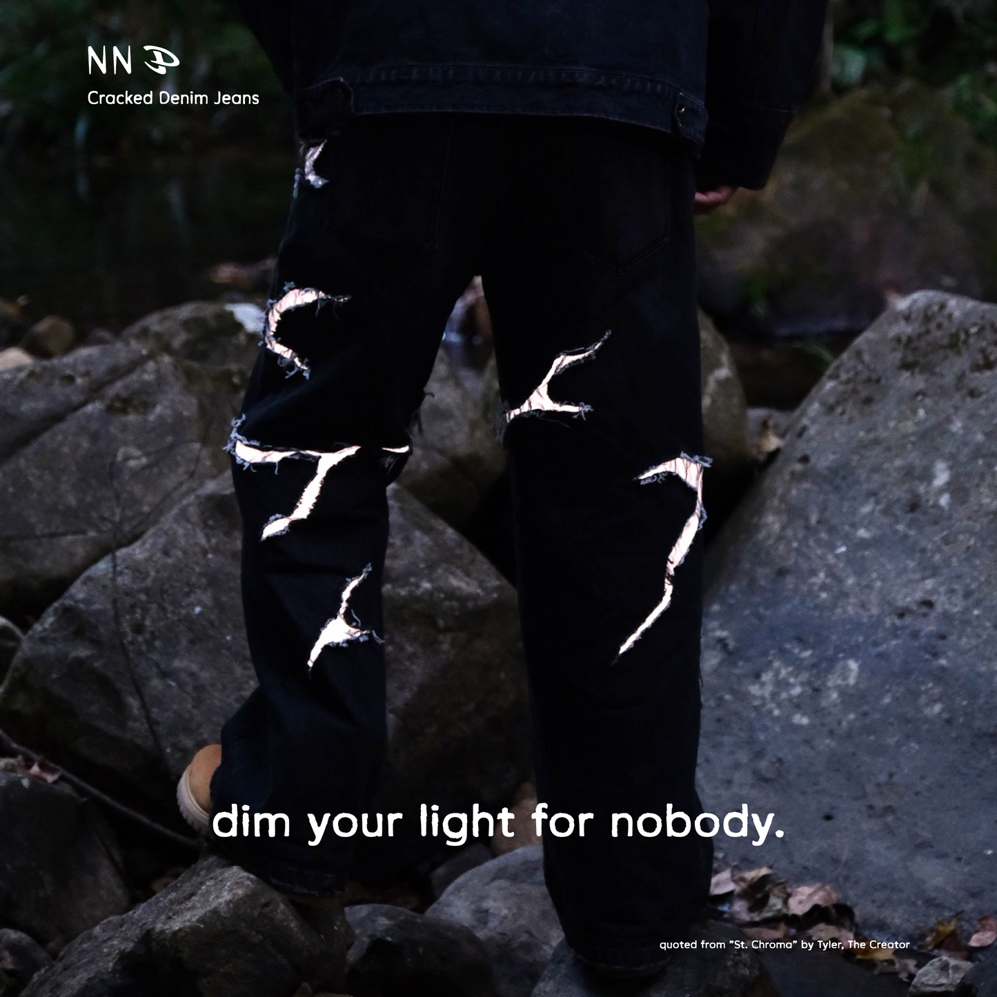NNDP Cracked Denim Jeans