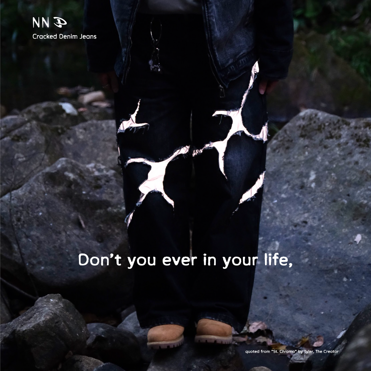 NNDP Cracked Denim Jeans