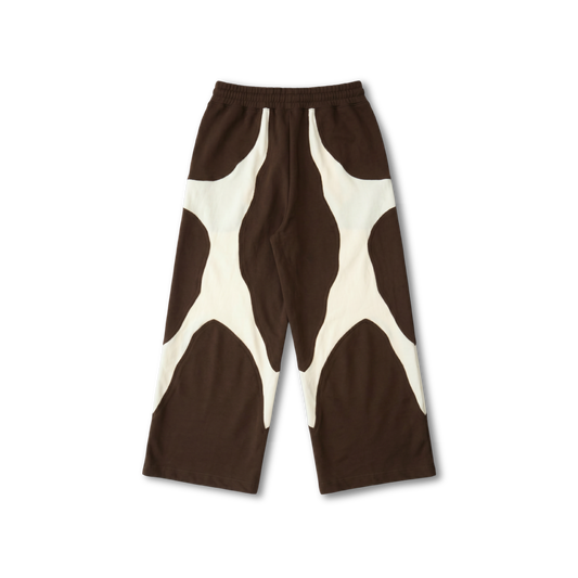 FLEXER8 x Cracked Club NIF Sweatpants (Brown)